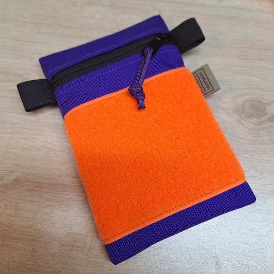 Purple Vertical Pouch with Orange Velcro