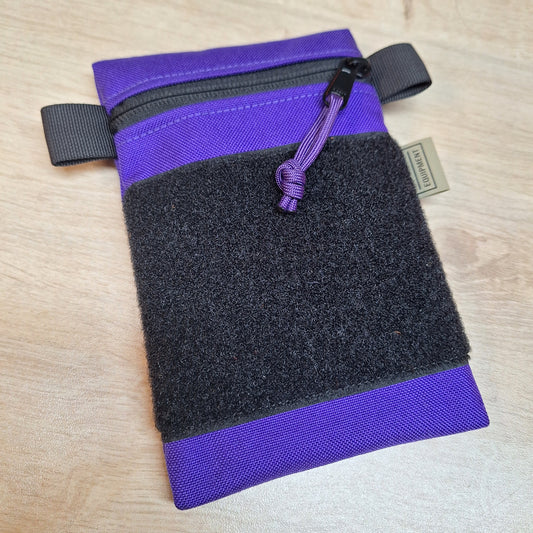 Purple Vertical Pouch with Black Velcro