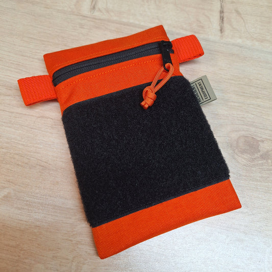 Orange Vertical Pouch with Black Velcro