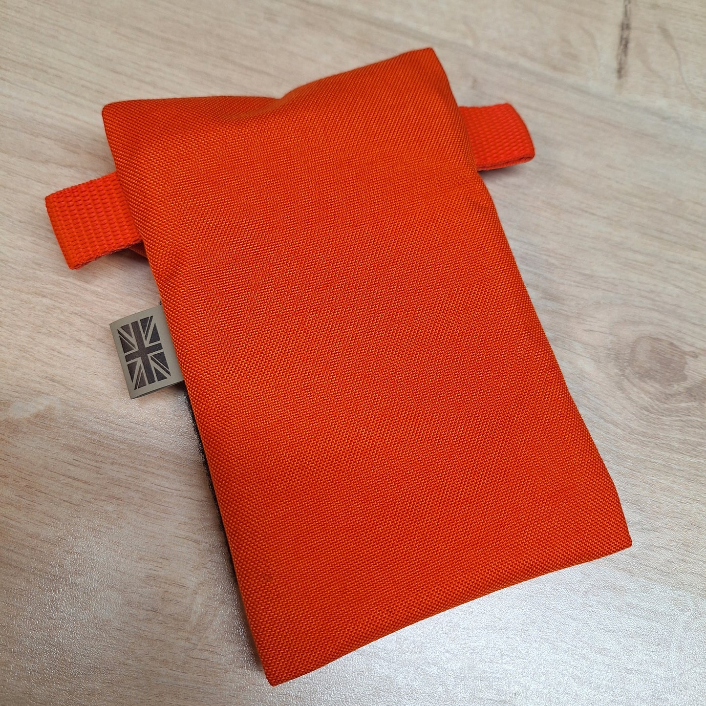 Orange Vertical Pouch with Black Velcro