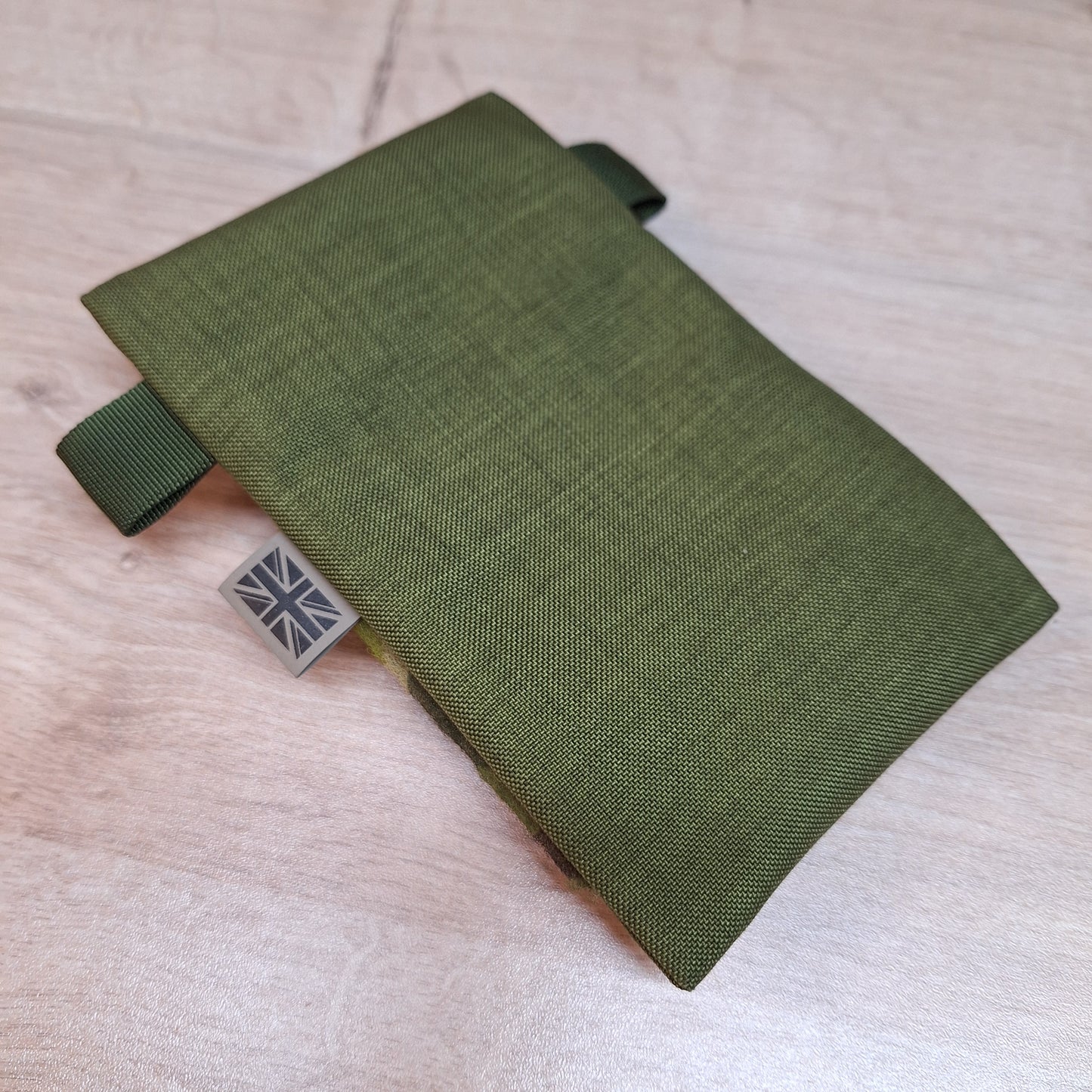 Danish Olive Green Vertical Pouch with Multicam Tropic Velcro