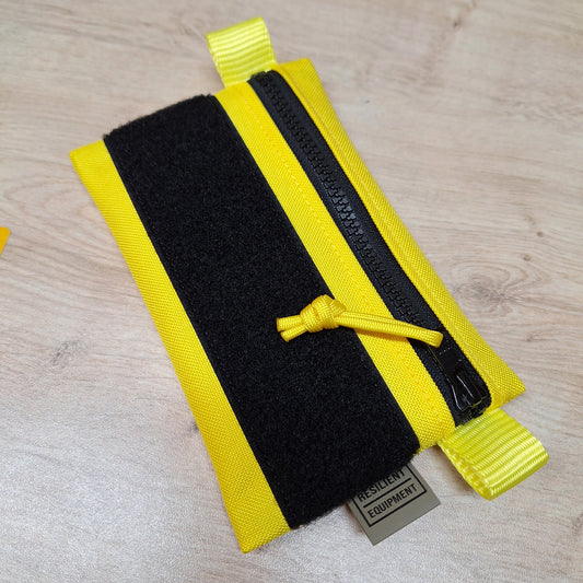 Yellow Simple EDC Pouch with Black Velcro