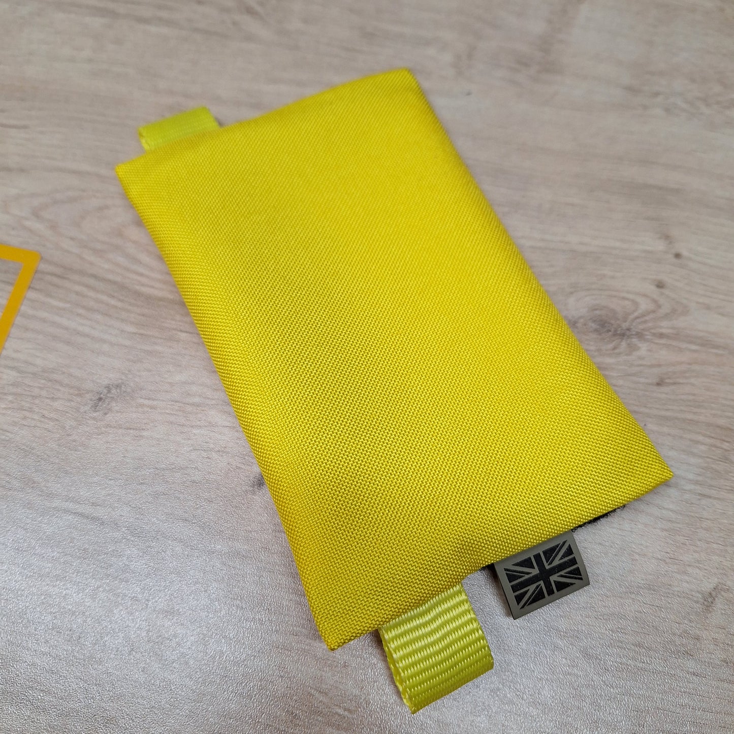 Yellow Simple EDC Pouch with Black Velcro