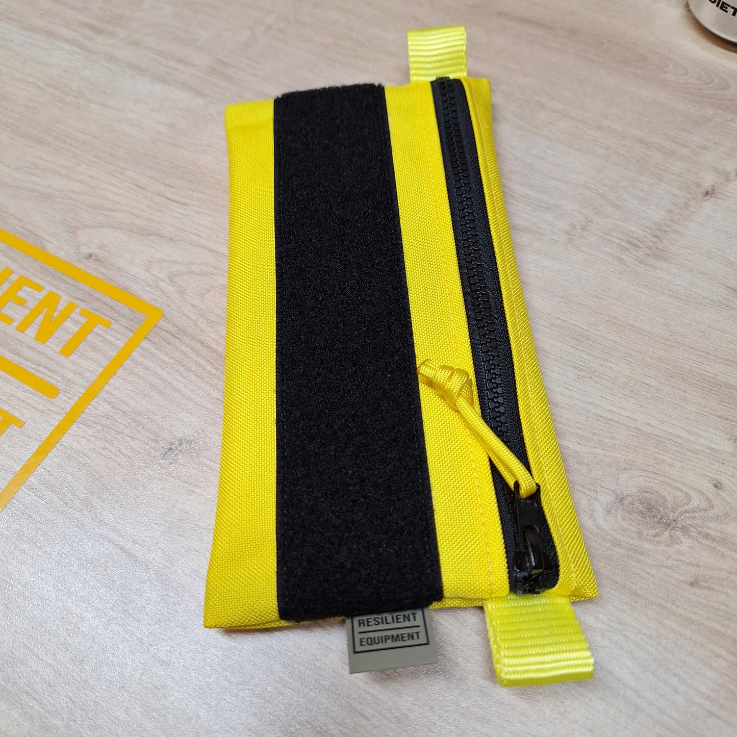 Yellow License Pouch with Black Velcro