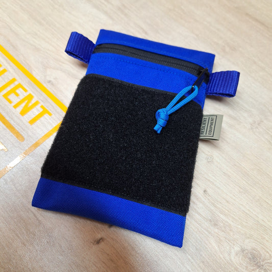 Blue Vertical Pouch with Black Velcro