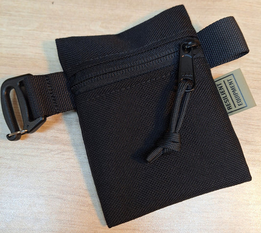 Black Mini Pouch with Gated Clip