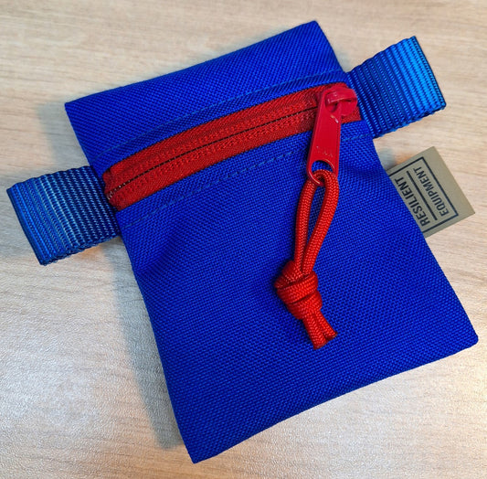 Blue Mini pouch with Red Zip