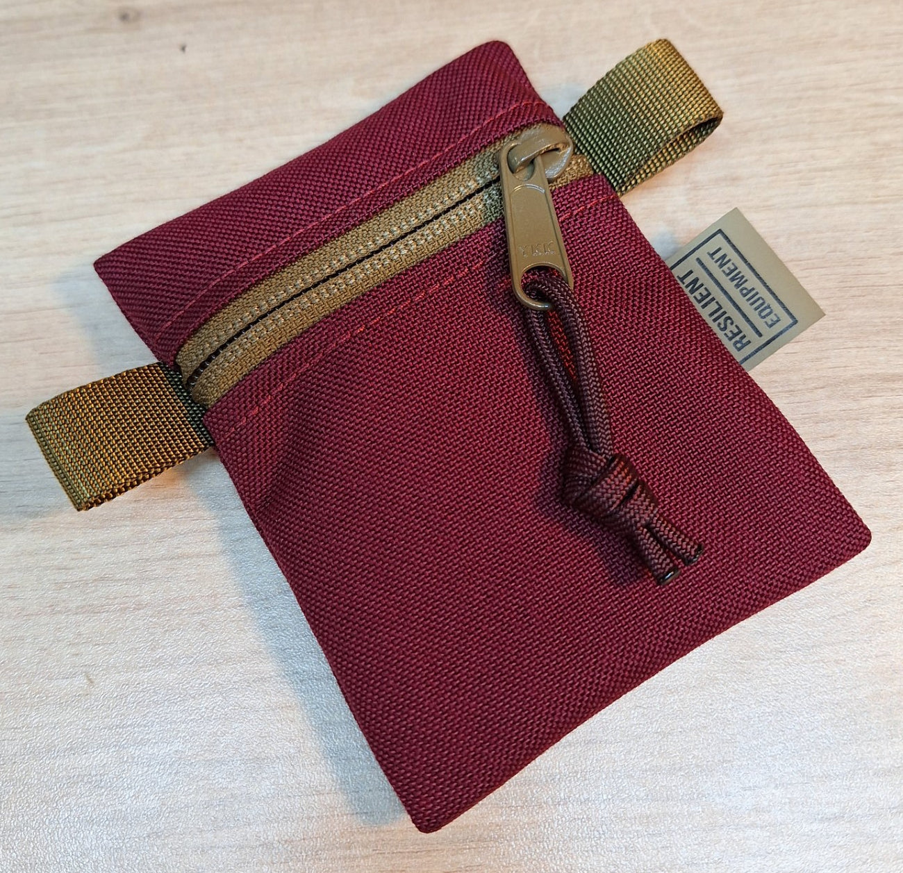 Burgundy Mini Pouch with Coyote Yip