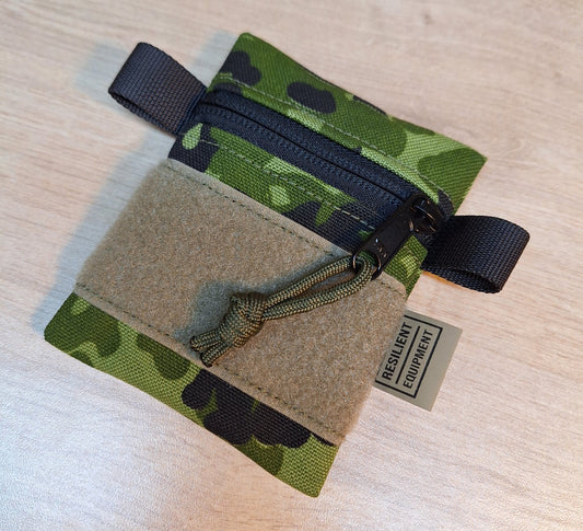 Danish M84 Camouflage Mini Pouch With Light Olive Velcro