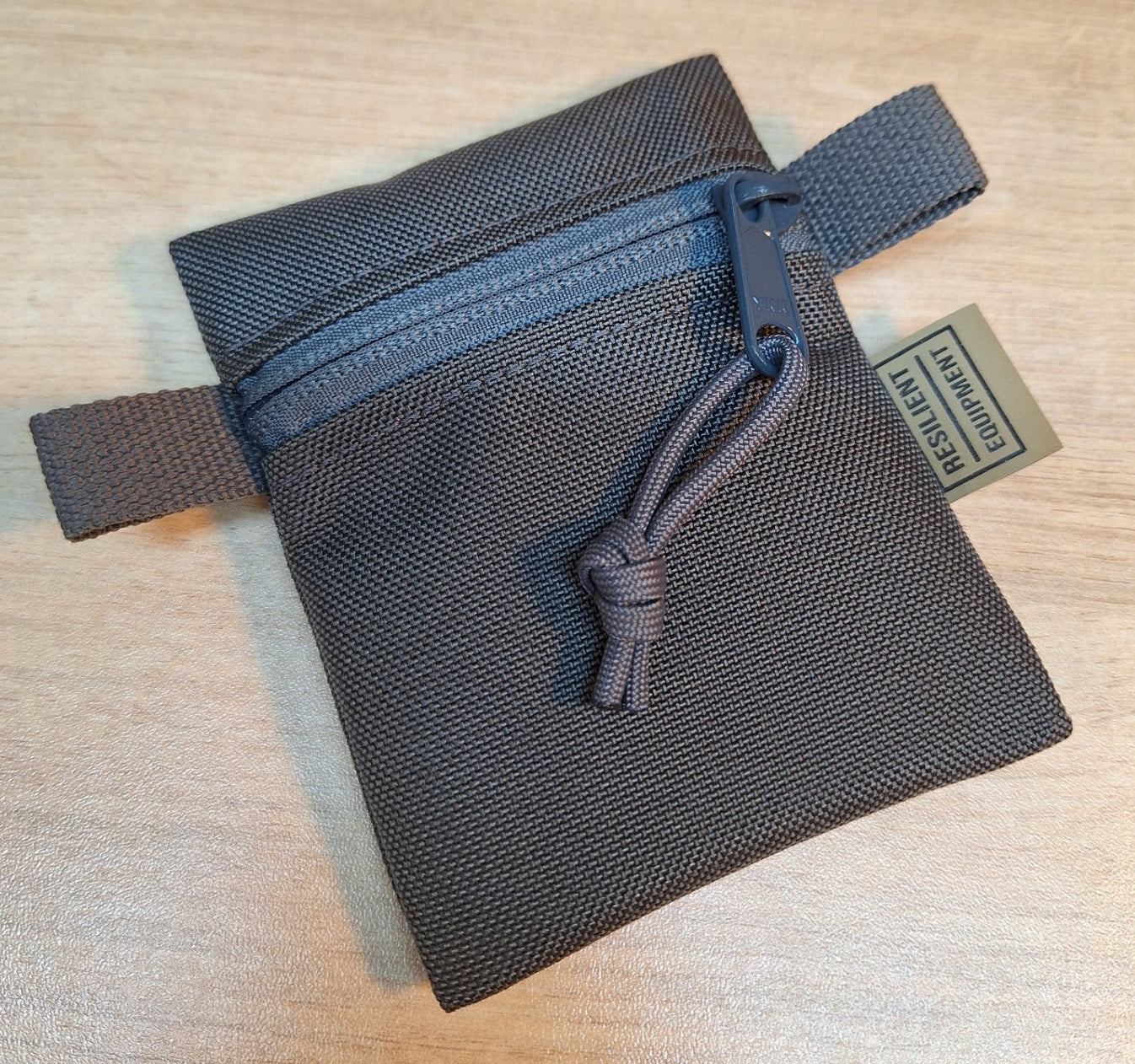 Grey Mini Pouch with Grey Zip