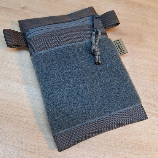 Grey Vertical Pouch with Velcro