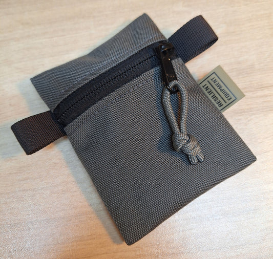 Grey Mini Pouch with Black Zip