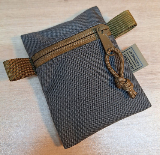 Grey 1000d Mini Pouch with Coyote Zip