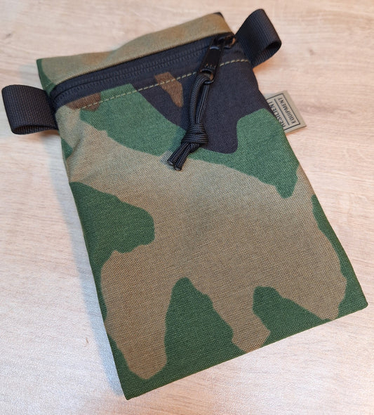 M81 Woodland Camouflage Vertical Pouch with Black Zip