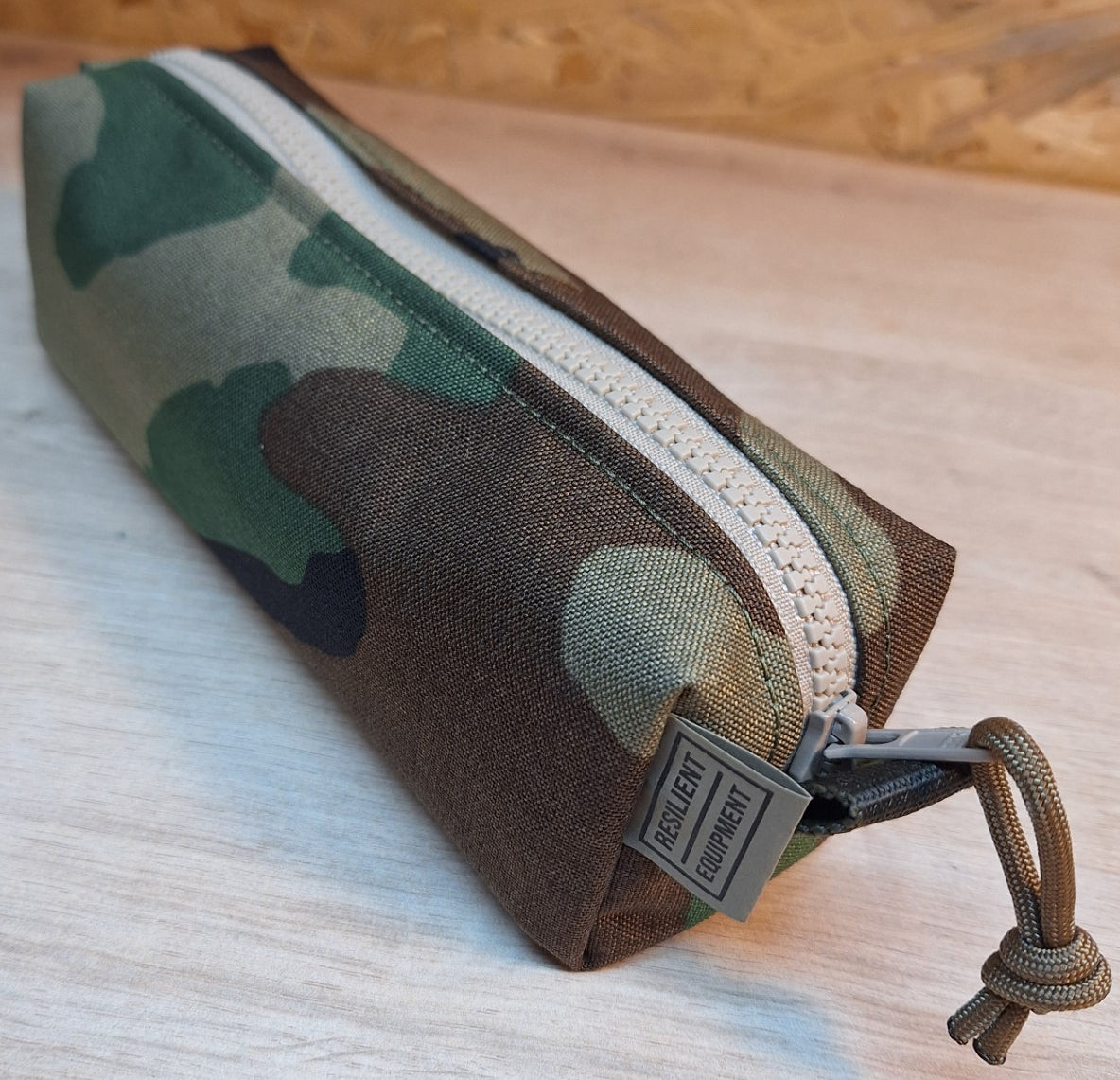 M81 Woodland Camouflage Pencil Case with Beige Zip