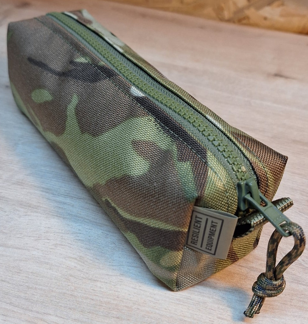 Multi Terrain Pattern Pencil Case with Olive Green Zip