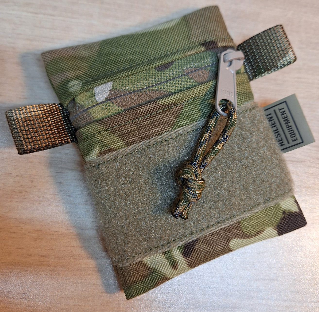 Multi Terrain Pattern Mini Pouch with Light Olive Velcro