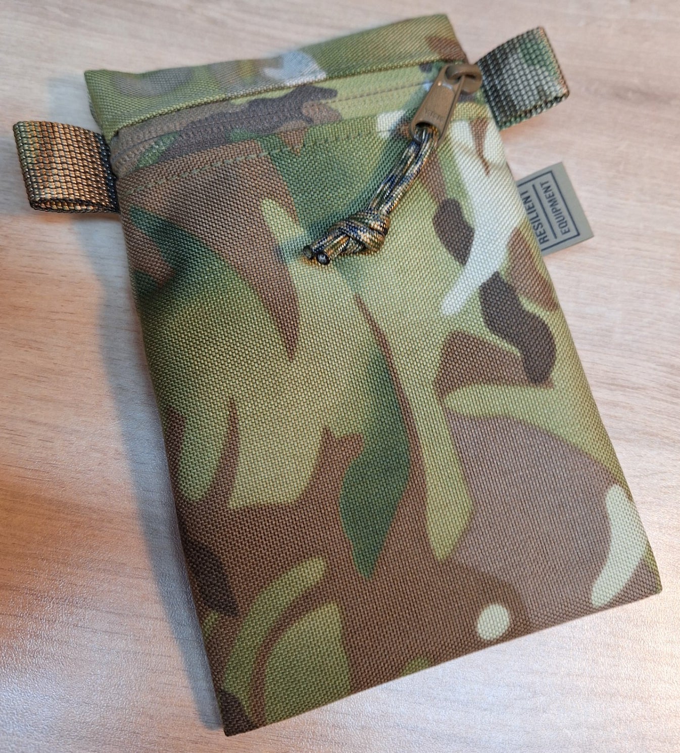 Multi Terrain Pattern Vertical Pouch with Multicam Zip