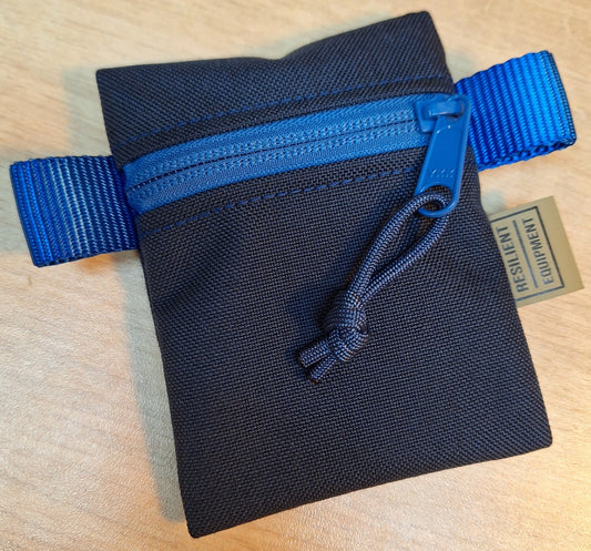 Navy Mini Pouch with Blue Zip