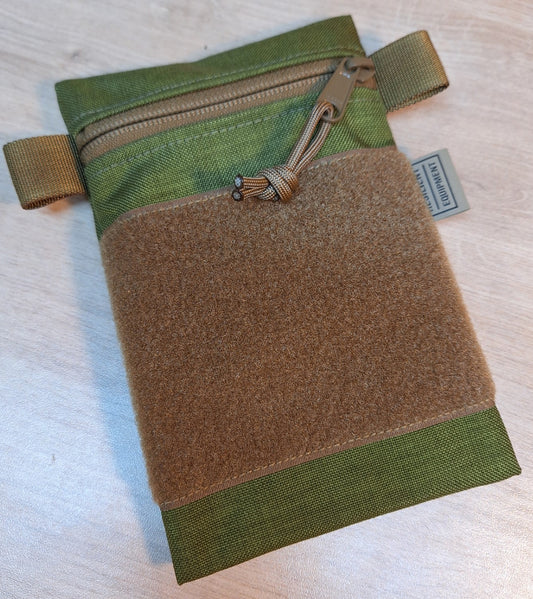 Danish Green Vertical Pouch with Coyote Zip and Velcro