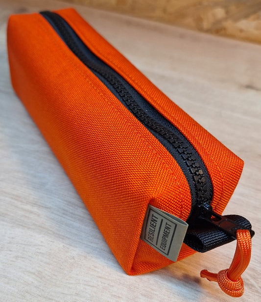 Orange Pencil Case with Black Zip