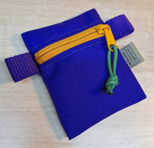 Purple Mini pouch with Gold zip