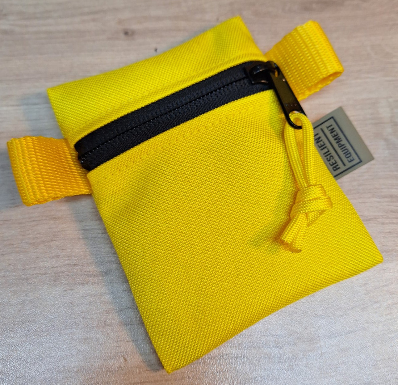 Yellow Mini Pouch and Black YKK Zip and Yellow Tabs