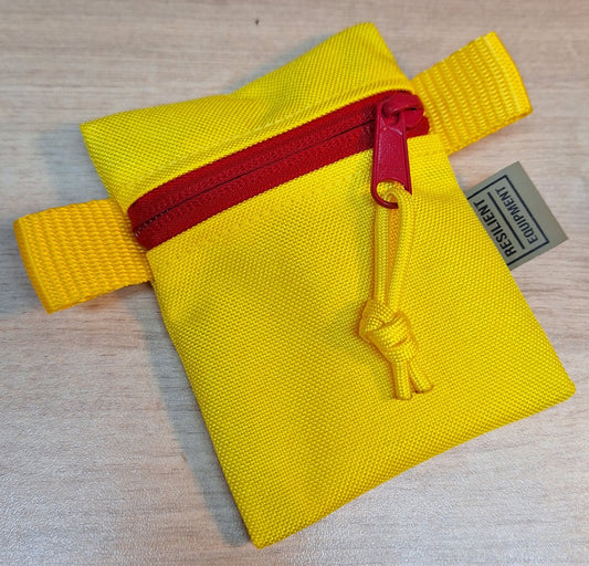 Yellow Mini Pouch with Red Zip