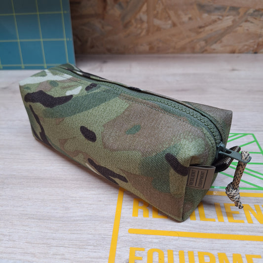 Multi Terrain Pattern Medium Pencil Case with Olive Zip